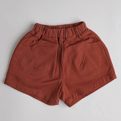 -キッズパンツ シンプルベーシックショートパンツ【mh0007122】 - mamahalo shop - ハーフパンツ・ショートパンツ -  べビー服 - 子供服 - 男の子 - 女の子