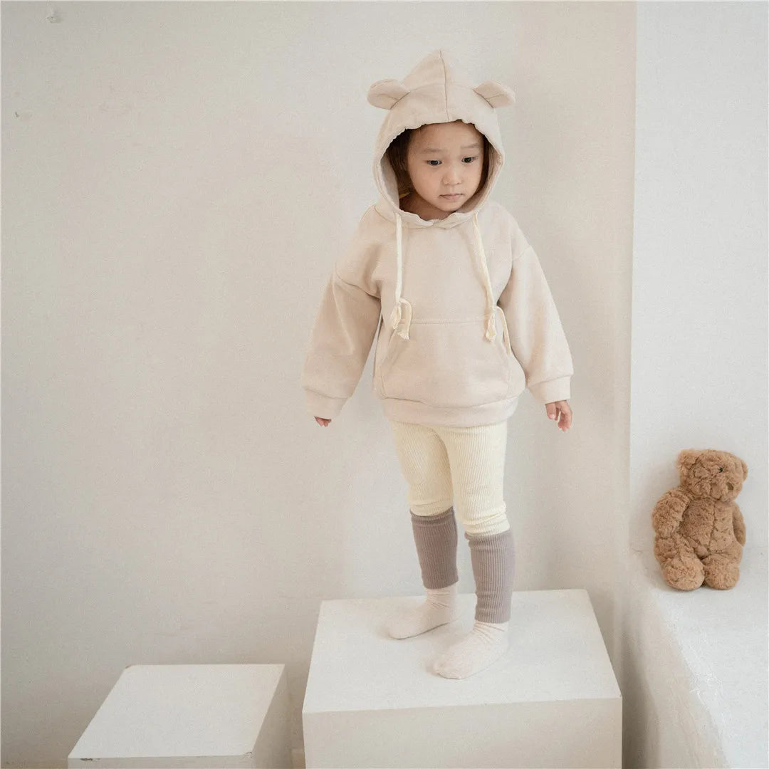 -キッズトップス 耳付きフーディスウェットパーカー 2カラー【mh0007042】 - mamahalo shop - トレーナー・フーディ -  べビー服 - 子供服 - 男の子 - 女の子