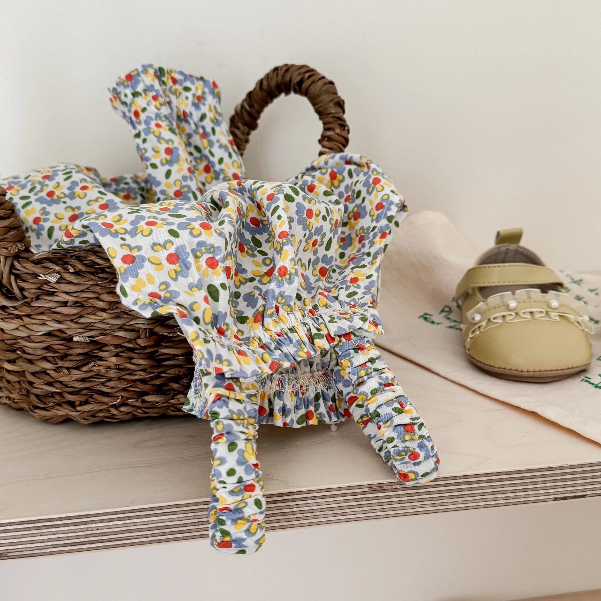 -ベビーロンパース キャミソールジャンプスーツ フラワー花柄プリント【mh0005912】 - mamahalo shop - ノースリーブロンパース -  べビー服 - 子供服 - 男の子 - 女の子