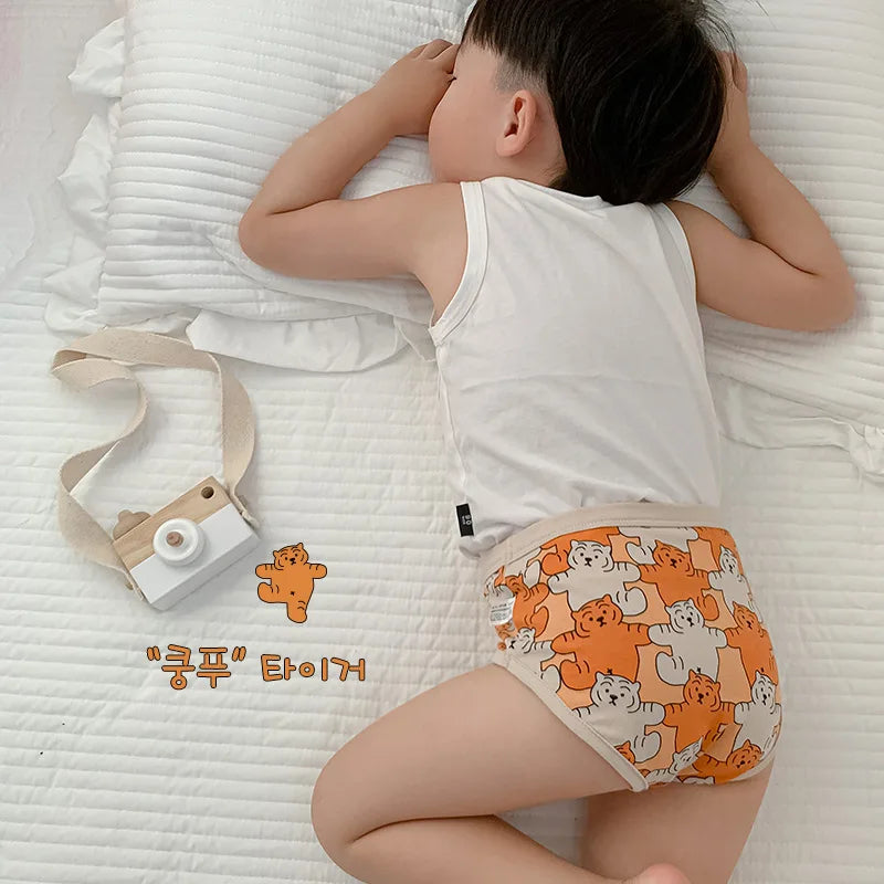 #キッズ下着3枚セット ボーイズパンツ アンダーウェア タイガー虎 ボクサー/ブリーフ - mamahalo shop - 幼児用下着 - ベビー服 - 子供服 - 男の子 - 女の子