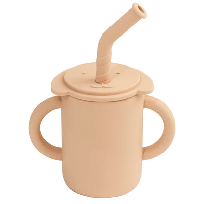 -☺︎ ベビーマグ ストローマグ ハンドル 持ち手付き 象エレファント シリコンカップ - mamahalo shop - ベビーキッズ食器 -  べビー服 - 子供服 - 男の子 - 女の子