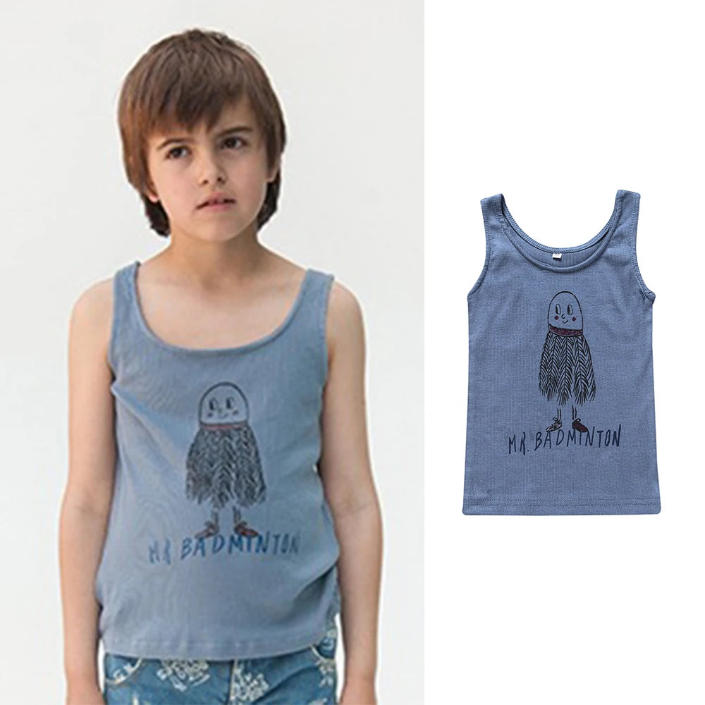 -キッズ シンプル ノースリーブ トップス タンクトップ【mh0000759】 - mamahalo shop - タンクトップ・キャミソール・ノースリーブトップス -  べビー服 - 子供服 - 男の子 - 女の子