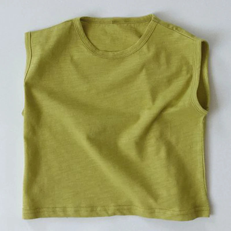 -キッズ シンプル ノースリーブ トップス タンクトップ【mh0000759】 - mamahalo shop - タンクトップ・キャミソール・ノースリーブトップス -  べビー服 - 子供服 - 男の子 - 女の子