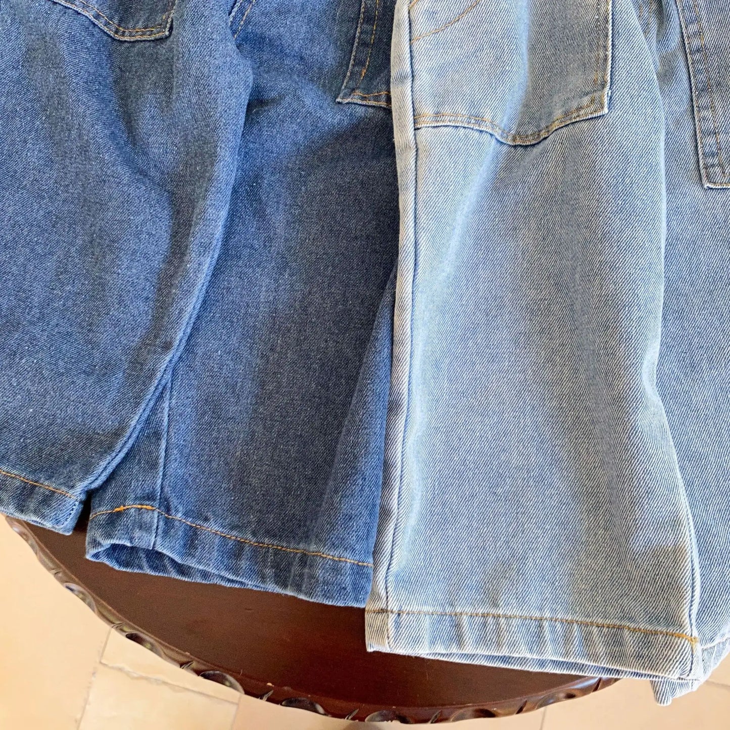 -キッズパンツ デニムパンツ ストレートジーンズ シンプルベーシック ジーパン 2カラー【mh0006156】 - mamahalo shop - デニムパンツ -  べビー服 - 子供服 - 男の子 - 女の子