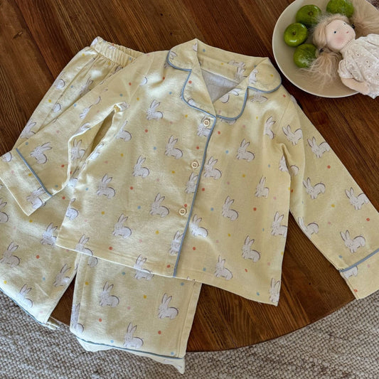 -キッズパジャマセット アニマルプリント長袖シャツ+ロングパンツ 5カラー【mh0007314】 - mamahalo shop - 長袖パジャマ -  べビー服 - 子供服 - 男の子 - 女の子