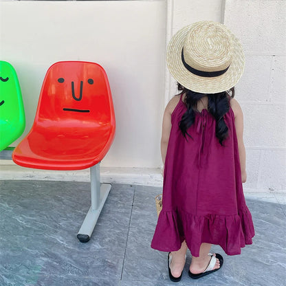 -キッズワンピース キャミワンピ キャミソールサマードレス 2カラー【mh0006249】 - mamahalo shop - ノースリーブワンピース -  べビー服 - 子供服 - 男の子 - 女の子