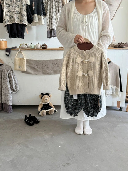 -キッズカーディガン ダッフルトグルボタンニットジャケット 2カラー【mh0007269】 - mamahalo shop - カーディガン・パーカー -  べビー服 - 子供服 - 男の子 - 女の子