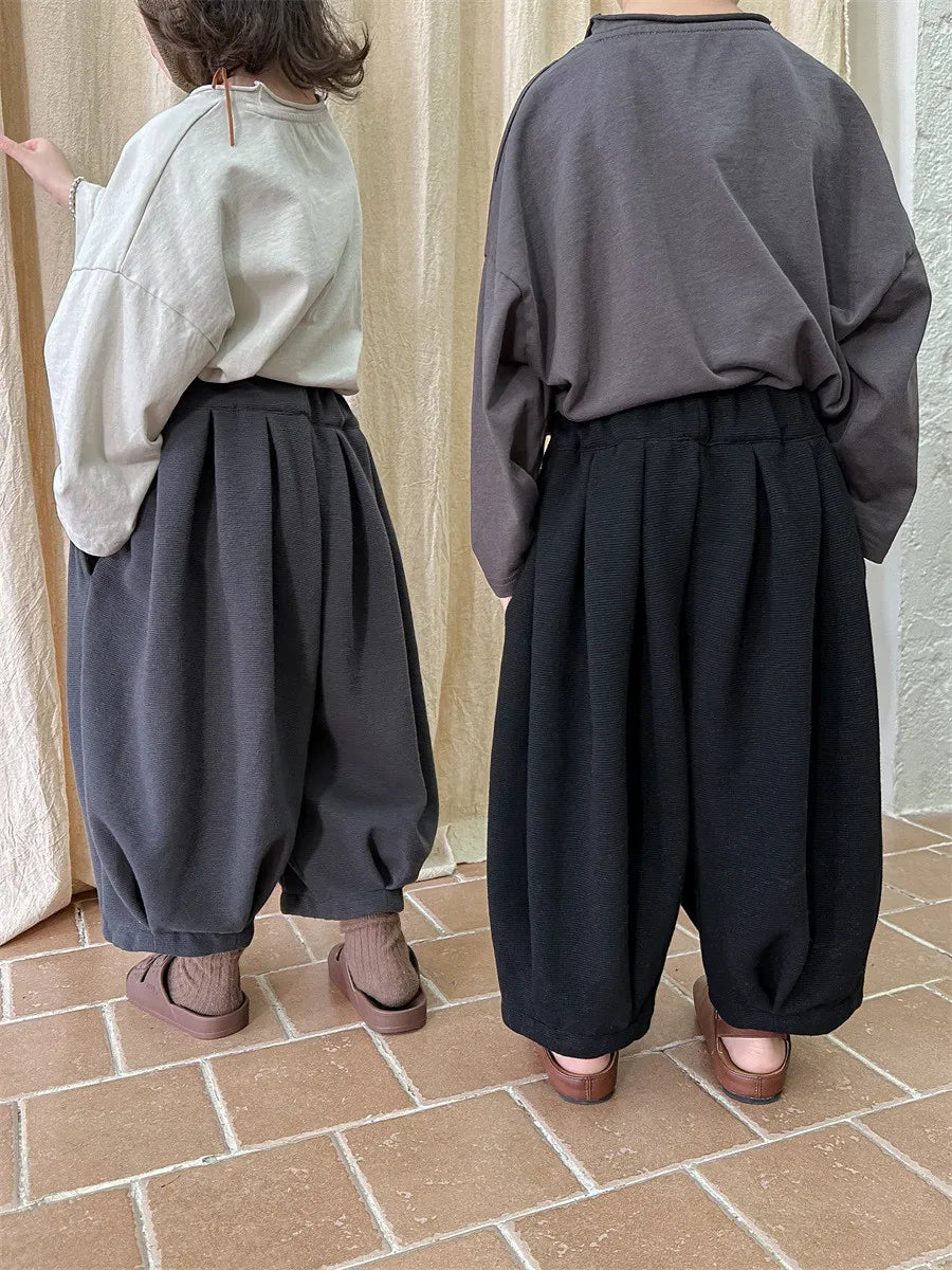 -キッズパンツ ルーズタックパンツ ランタンパンツ 3カラー - mamahalo shop - ロングパンツ・スウェットパンツ -  べビー服 - 子供服 - 男の子 - 女の子