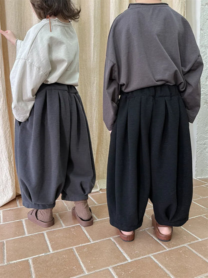 -キッズパンツ ルーズタックパンツ ランタンパンツ 3カラー - mamahalo shop - ロングパンツ・スウェットパンツ -  べビー服 - 子供服 - 男の子 - 女の子