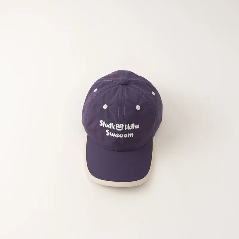 -☺︎ キッズキャップ 刺繍入り カエル ベースボールキャップ 調節可能 速乾 - mamahalo shop - ベビー用帽子 -  べビー服 - 子供服 - 男の子 - 女の子