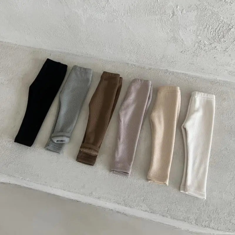 -ベビーレギンス シンプル ベーシックパンツ レギンスパンツ 裏フリース ユニセックス 男の子 女の子 子供服 - mamahalo shop - レギンスパンツ -  べビー服 - 子供服 - 男の子 - 女の子