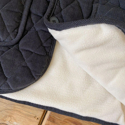 -キッズ コーデュロイ キルティング 裏フリース コート アウター - mamahalo shop - ショートコート・ジャケット・ジャンパー -  べビー服 - 子供服 - 男の子 - 女の子