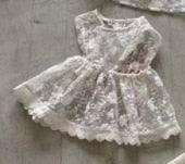 -ベビー レース 刺繍 オーバー エプロン ドレス ワンピース ガールズ【mh0002434】 - mamahalo shop - ノースリーブワンピース -  べビー服 - 子供服 - 男の子 - 女の子