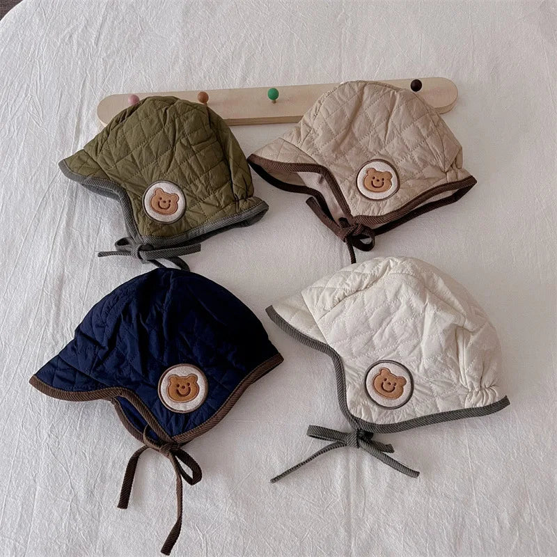 -ベビー帽子 耳当て付き帽子 防寒キャップ 裏フリース ボーイズ 男の子 子供服 - mamahalo shop - ベビー用帽子 -  べビー服 - 子供服 - 男の子 - 女の子