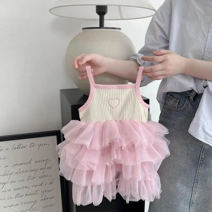 -ベビーワンピース チュチュチュール ティアードスカート キャミソールワンピース 2カラー【mh0006215】 - mamahalo shop - ノースリーブワンピース -  べビー服 - 子供服 - 男の子 - 女の子