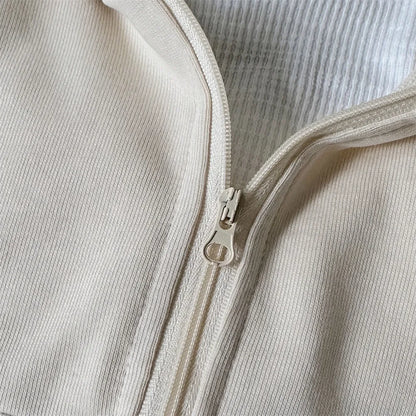 -ベビートップス うさ耳フーディフリルジップアップパーカー アプリコット【mh0006713】 - mamahalo shop - カーディガン・パーカー -  べビー服 - 子供服 - 男の子 - 女の子