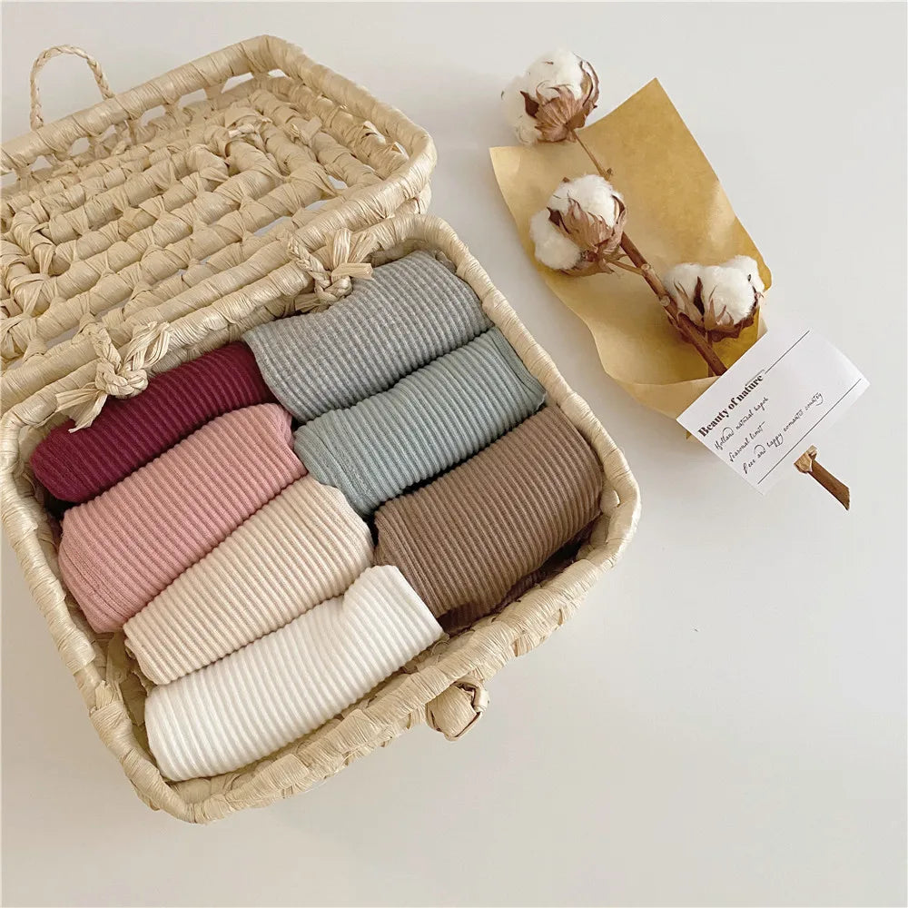 -ベビーパンツ リブレギンスパンツ シンプルベーシック 7カラー【mh0004247】 - mamahalo shop - レギンスパンツ -  べビー服 - 子供服 - 男の子 - 女の子