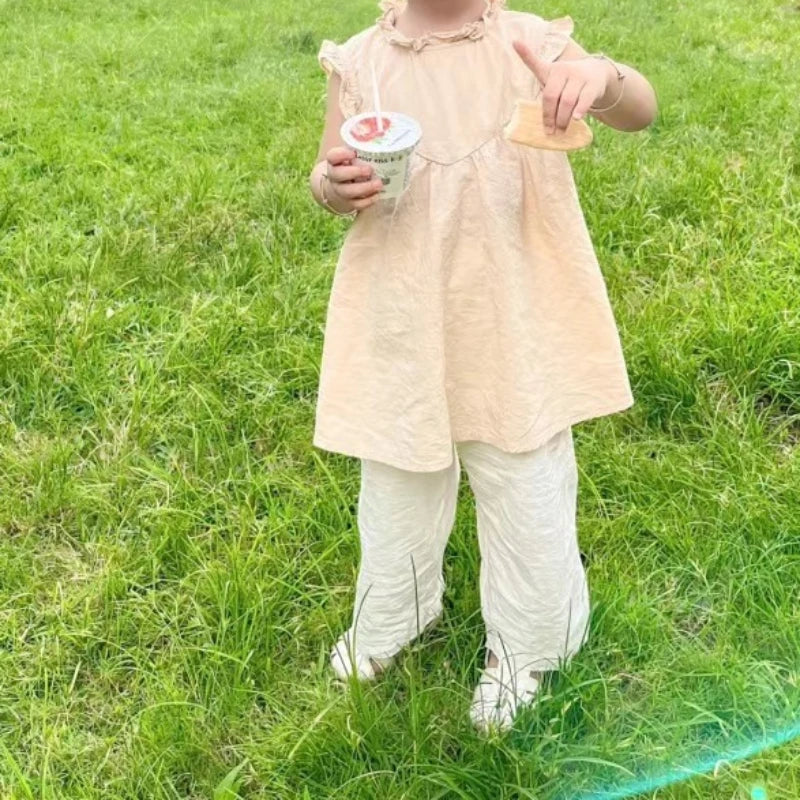 -☺︎ キッズパンツ コットンリネン サマールーズパンツ 2カラー - mamahalo shop - ロングパンツ・スウェットパンツ -  べビー服 - 子供服 - 男の子 - 女の子