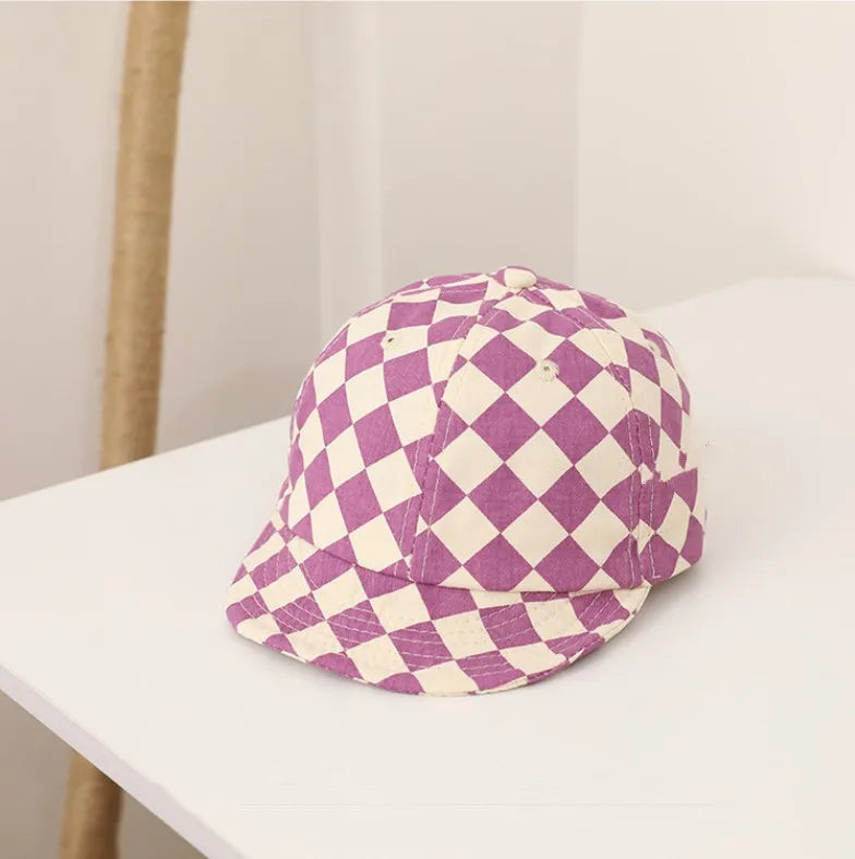 -ベビー チェッカー ダイヤ チェック みずたま キャップ ハット 帽子 - mamahalo shop - ベビー用帽子 -  べビー服 - 子供服 - 男の子 - 女の子