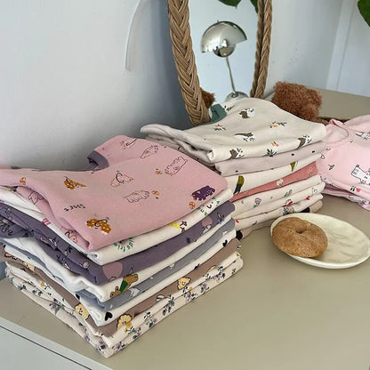 -キッズ 長袖パジャマセット トップス パンツ セットアップ 2点セット ルームウェア ユニセックス 男の子 女の子 子供服 - mamahalo shop - 長袖パジャマ -  べビー服 - 子供服 - 男の子 - 女の子