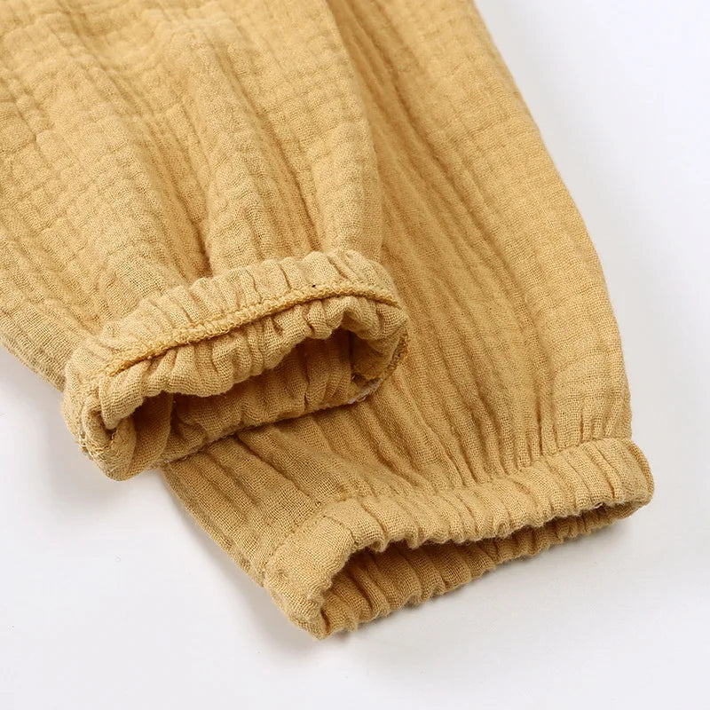 -キッズパンツ サマーパンツ ルーズロングパンツ エアリーパンツ シンプルベーシック 蚊よけ 外遊びパンツ - mamahalo shop - ロングパンツ・スウェットパンツ -  べビー服 - 子供服 - 男の子 - 女の子