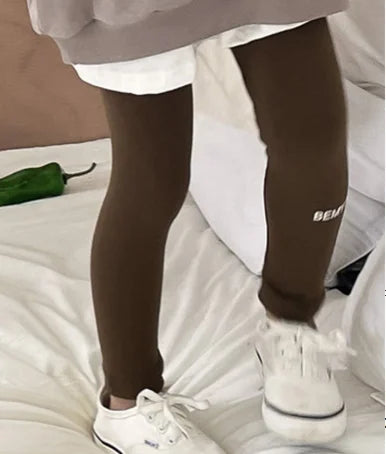 -キッズトップス/パンツ ロゴプリント裏フリースビッグシルエット長袖スウェットシャツ/レターロゴプリントレギンスパンツ【mh0007252】 - mamahalo shop - 長袖セットアップ -  べビー服 - 子供服 - 男の子 - 女の子