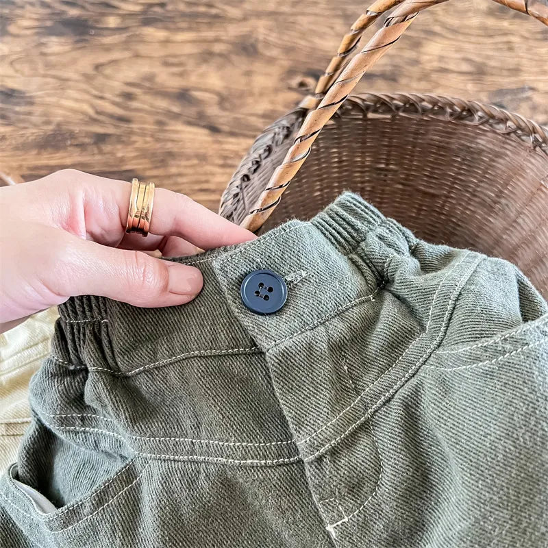 -キッズ ルーズ ロング パンツ - mamahalo shop - ロングパンツ・スウェットパンツ -  べビー服 - 子供服 - 男の子 - 女の子