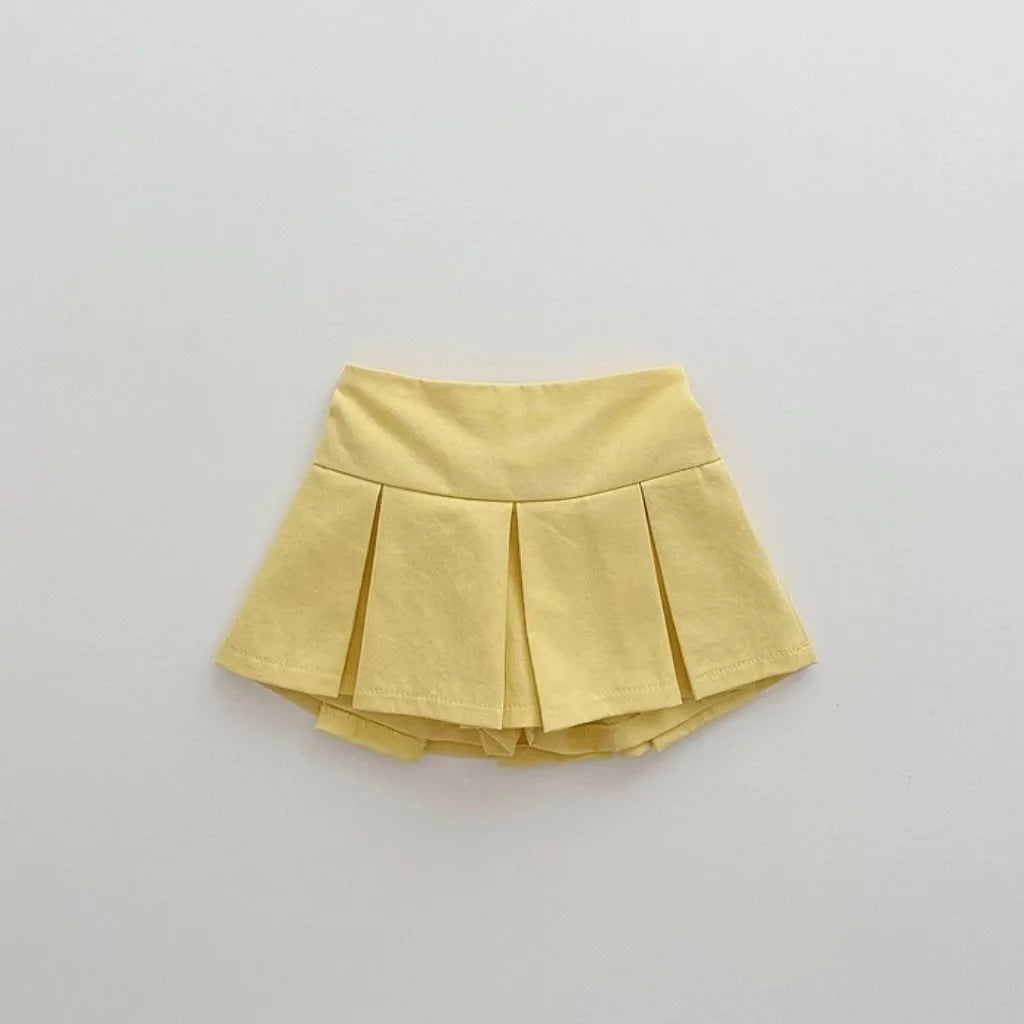 -ベビースカート パンツインスカート ボックスプリーツ ミニスカート ショートパンツ パステルカラー - mamahalo shop - スカート -  べビー服 - 子供服 - 男の子 - 女の子