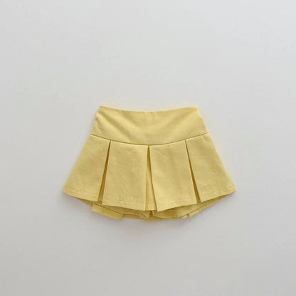 -ベビースカート パンツインスカート ボックスプリーツ ミニスカート ショートパンツ パステルカラー - mamahalo shop - スカート -  べビー服 - 子供服 - 男の子 - 女の子