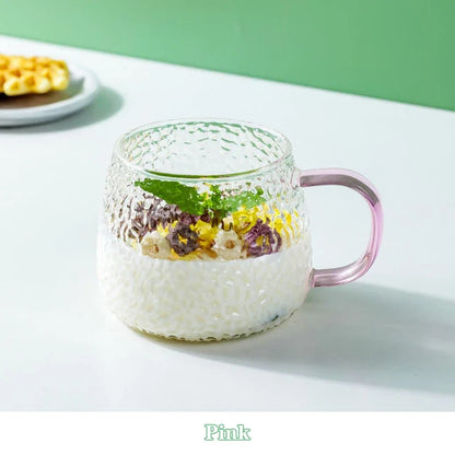 -ハンマーパターン コーヒーカップ エアバブル ウォーターグラス 400ml 温度耐性付き ハンドル付き ティーカップ【mh0005798】 - mamahalo shop - コップ・グラス・マグ -  べビー服 - 子供服 - 男の子 - 女の子