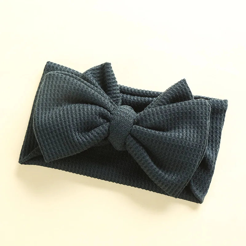 -ベビーアクセサリー リボンヘアバンド ヘッドバンド ワッフル【mh0006256】 - mamahalo shop - ヘアアクセサリー -  べビー服 - 子供服 - 男の子 - 女の子