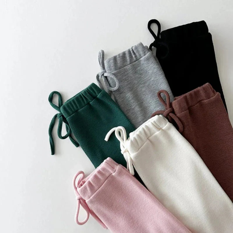 -キッズパンツ シンプルベーシックワイドスウェットパンツ 5カラー - mamahalo shop - ロングパンツ・スウェットパンツ -  べビー服 - 子供服 - 男の子 - 女の子