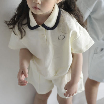 キッズ セットアップ 半袖 ポロシャツ ショートパンツ ガールズ 6877 - mamahalo shop - 半袖セットアップ - ベビー服 - 子供服 - 男の子 - 女の子