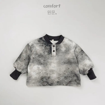 -キッズトップス タイダイ長袖ヘンリーネックスウェットシャツ 2カラー【mh0007235】 - mamahalo shop - 長袖シャツ・ブラウス -  べビー服 - 子供服 - 男の子 - 女の子