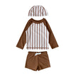 brown stripe set