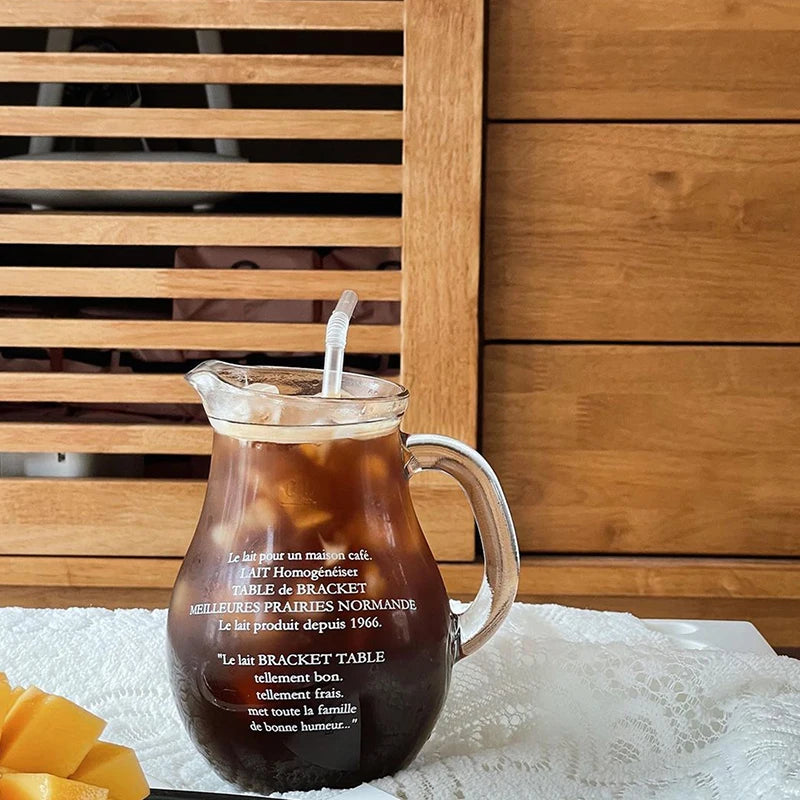 -透明 ガラス ミルク ポット ジュース ボトル ワイン ドレナージ ディスペンサー 花瓶 コップ カップ マグ【mh0002636】 - mamahalo shop - コップ・グラス・マグ -  べビー服 - 子供服 - 男の子 - 女の子