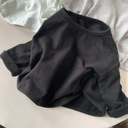 -キッズトップス 長袖ルーズ Tシャツ - mamahalo shop - 長袖Tシャツ -  べビー服 - 子供服 - 男の子 - 女の子