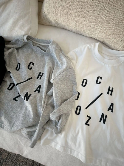 -キッズトップス レターロゴプリント長袖Tシャツ 3カラー - mamahalo shop - 長袖Tシャツ -  べビー服 - 子供服 - 男の子 - 女の子