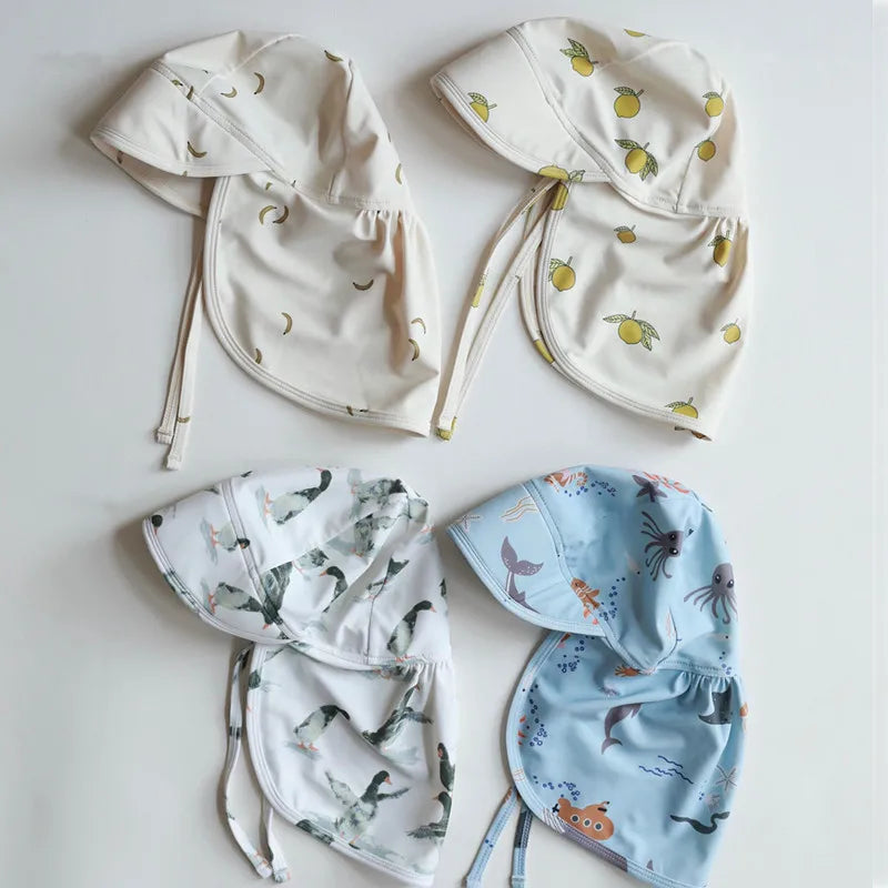 -ベビーキッズ帽子 プール帽 水遊び 日除け帽子 サンハット スイムキャップ【mh0005027】 - mamahalo shop - ベビー用帽子 -  べビー服 - 子供服 - 男の子 - 女の子