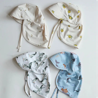 -ベビーキッズ帽子 プール帽 水遊び 日除け帽子 サンハット スイムキャップ【mh0005027】 - mamahalo shop - ベビー用帽子 -  べビー服 - 子供服 - 男の子 - 女の子