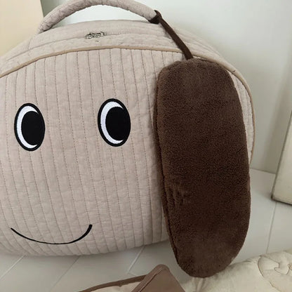 -キルティングバッグ マザーズバッグ 犬ドッグ刺繍 ストレージ 収納 鞄 ままバッグ 3カラー【mh0004589】 - mamahalo shop - マザーズバッグ -  べビー服 - 子供服 - 男の子 - 女の子