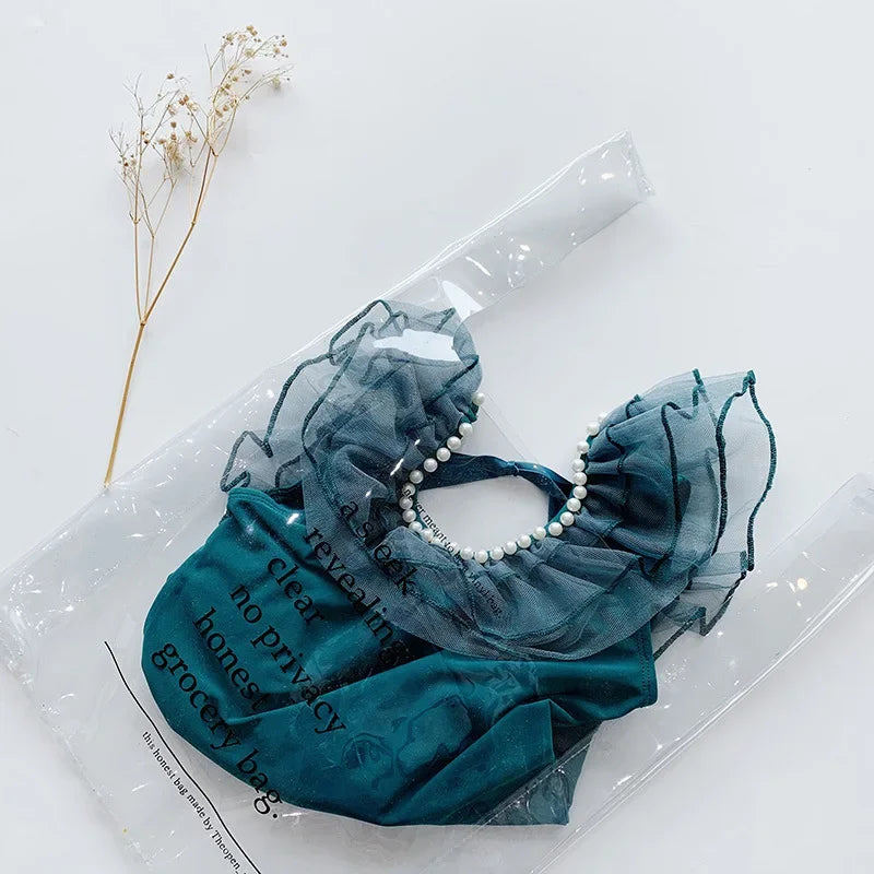 -キッズ水着 ワンピース レースフリル ガールズ スイムウェア【mh0005123】 - mamahalo shop - ベビー用水着 -  べビー服 - 子供服 - 男の子 - 女の子