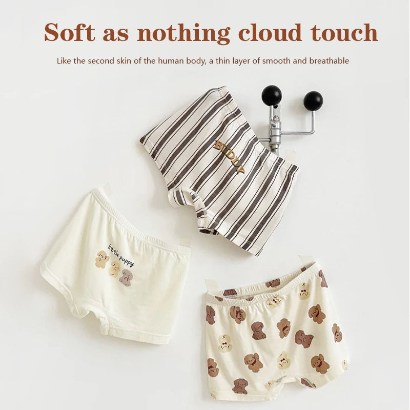 -キッズショーツ 男の子/女の子下着 ボーイズ/ガールズアンダーウェア 3枚セット ボクサーブリーフ【mh0005806】 - mamahalo shop - 幼児用下着 -  べビー服 - 子供服 - 男の子 - 女の子