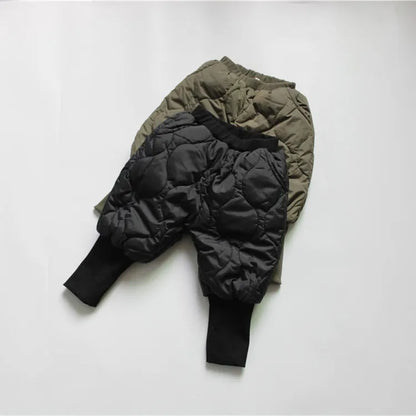 -キッズセットアップ 2点セット キルティングハイネックトレーナー ロングパンツ 防寒セット 3カラー - mamahalo shop - 長袖セットアップ -  べビー服 - 子供服 - 男の子 - 女の子