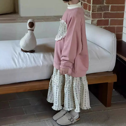 -キッズスカート フラワー花柄プリント/無地フリルスカート【mh0007366】 - mamahalo shop - スカート -  べビー服 - 子供服 - 男の子 - 女の子