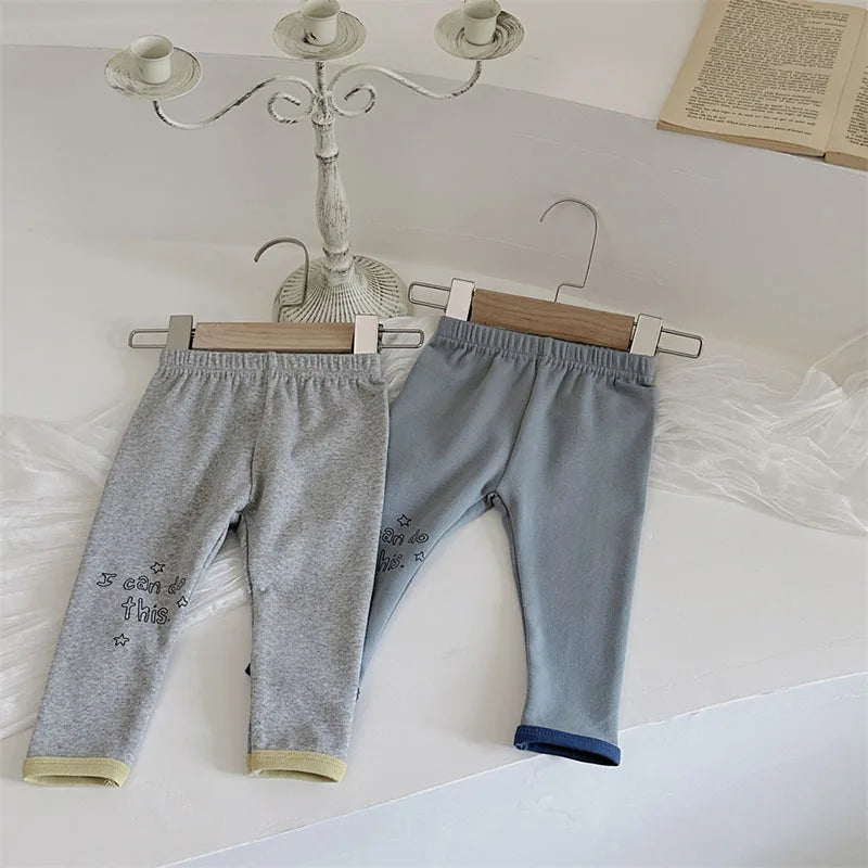 -ベビーパンツ レターロゴプリントレギンスパンツ 2カラー【mh0006947】 - mamahalo shop - レギンスパンツ -  べビー服 - 子供服 - 男の子 - 女の子