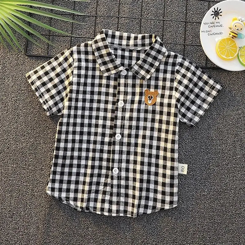 -キッズトップス プリント半袖シャツ タイガー虎 くまベア パンダ ワニ - mamahalo shop - 半袖シャツ・ブラウス -  べビー服 - 子供服 - 男の子 - 女の子