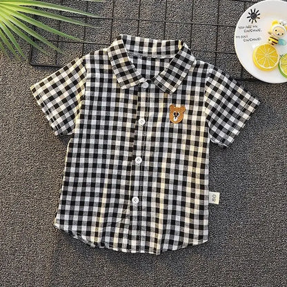 -キッズトップス プリント半袖シャツ タイガー虎 くまベア パンダ ワニ - mamahalo shop - 半袖シャツ・ブラウス -  べビー服 - 子供服 - 男の子 - 女の子