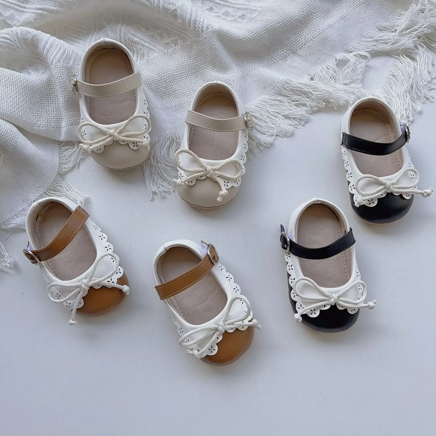 -ベビーシューズ ストラップフラットバレエシューズ ファーストシューズ 靴 - mamahalo shop - ベビー用靴 -  べビー服 - 子供服 - 男の子 - 女の子