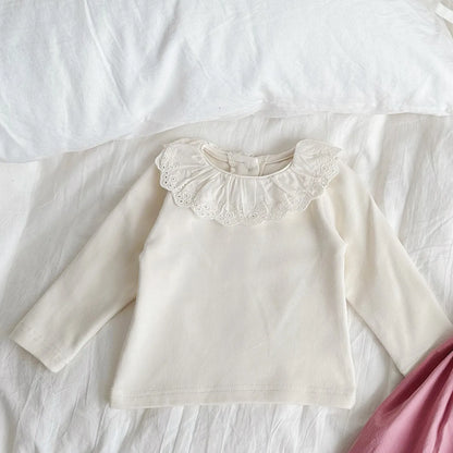 -ベビーワンピース/トップス 長袖レース襟Tシャツ ノースリーブ刺繍ジャンパースカート【mh0004631】 - mamahalo shop - ノースリーブワンピース -  べビー服 - 子供服 - 男の子 - 女の子